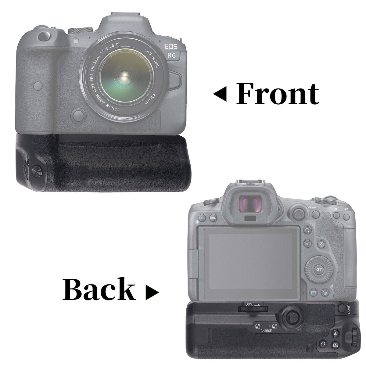 Vertical Multi-Power BG-R10 Battery Grip For Canon Digital Camera EOS R5  R5C FCS