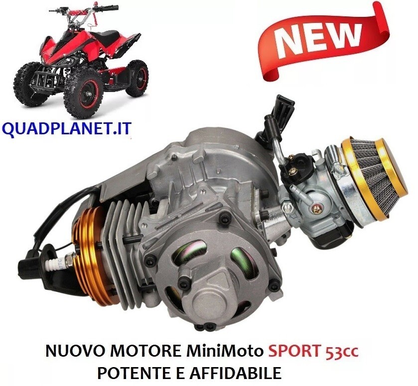 NUOVO MOTORE MINI QUAD 2T BIG BORE + POTENTE 7 CV 53cc RACING MINI MOTO BIGBORE