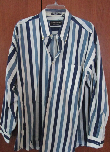 Loafers Reed James Button Shirt Sz XL Cotton & Polyester Chest 52 Length 32 in - 第 1/6 張圖片
