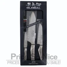 Global G-833890 Classic 3 Piece Kitchen Knife Set MSRP $235 - New