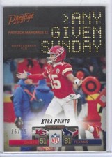 PATRICK MAHOMES II 2021 PRESTIGE ANY GIVEN SUNDAY XTRA POINTS #D 16/75