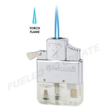 Thunderbird Butane Insert blue torch clear bottom tank Vector works w/ zippo