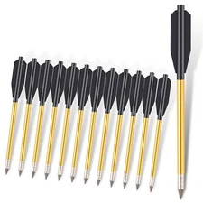 METAL STEEL CROSSBOW REPLACEMENT ARROWS | GREAT OUTDOORS ARROWS BLACK GOLD
