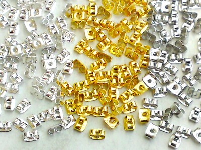 20/50/100 Metall Ohrstopper Ohrring Ohrstecker Verschluss Ohrmuttern Farbwahl