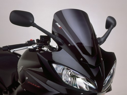 2007-2008 FZ6 Fazer Dark Smoke PUIG Racing Bubble Windshield