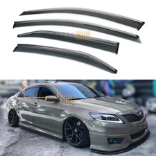For 07-2011 Toyota Camry Oe Style Clip-on Smoked Tinted Window Visor Rain Guard