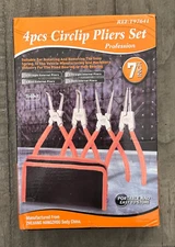 T97641 7" inch Circlip Pliers Set Internal/External Snap Ring C Clip Pliers 4Pcs