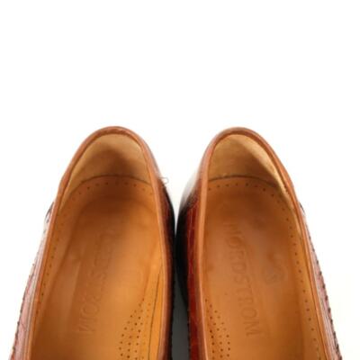 MODA SEAPA GENUINE‎ CROCODILE BROWN TASSEL LOAFER MADE IN ITALY SIZE 8 M NORDSTROM Tassel Loafers Dress Shoes Brown Leather Genuine  main image 3