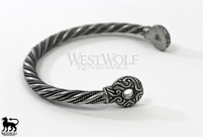 Twisted Silver Celtic Gallia Bracelet/Torc/Torque - Celt/Viking ...