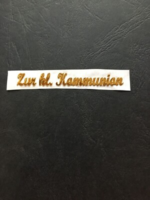 Verzierwachs Zur 1.hl.Kommunion gold Schriftzug Kerzenwachs Wachsdekor Wachs