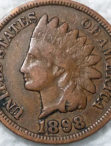 1898 Indian Head Cent Penny 1C - VG Grade - #8918