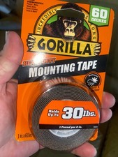 Gorilla Heavy Duty Mounting Tape. 60 Inches, 30 Lbs.