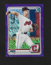 2020 Bowman Chrome Nolan Jones Purple Shimmer Refractor BCP-157 Guardians