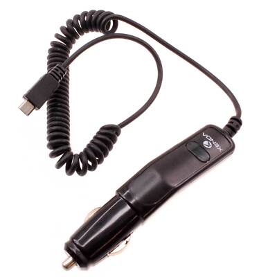 Car Charger Micro-USB Coiled Cable Power Adapter DC Socket for Cell Phones