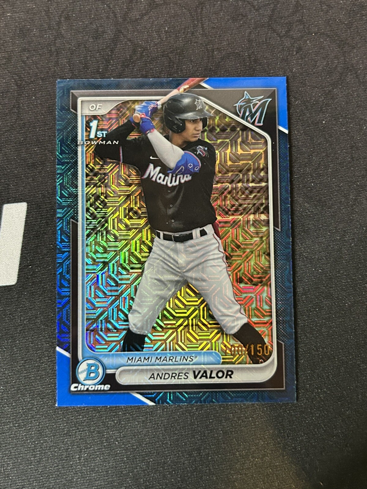 2024 Bowman Chrome - Prospects Blue Refractor #BCP-196 Andres Valor /150 (RC)