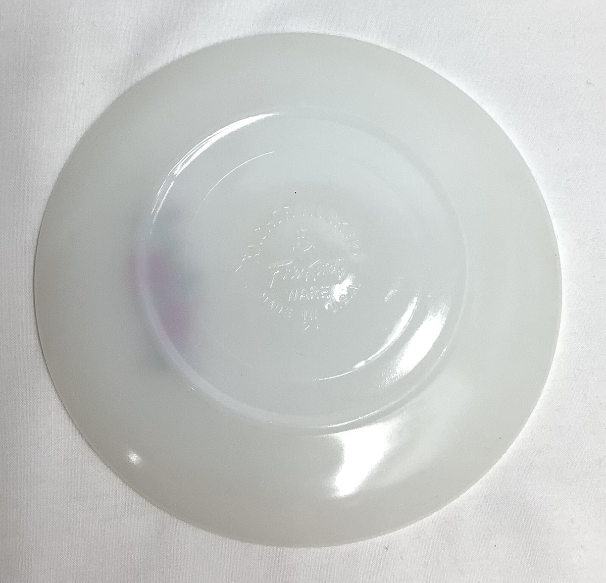 Anchor Hocking Fire King Oven Ware #26 Floral Design Saucer USA