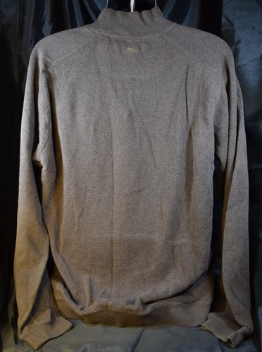 TOMMY BAHAMA Men's Quarter Zip Brown Sweater Pullover, Stretchy Cotton Size XL - Picture 4 of 6