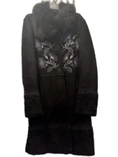 Real Astrakhan / Fox Fur & Shearling COAT tailored made Size UK10-12 RRP £2800