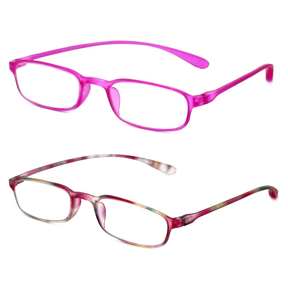 Calabria 718 Flexie Oval Reading Glasses +0.50 Fuschia/Mutli (2