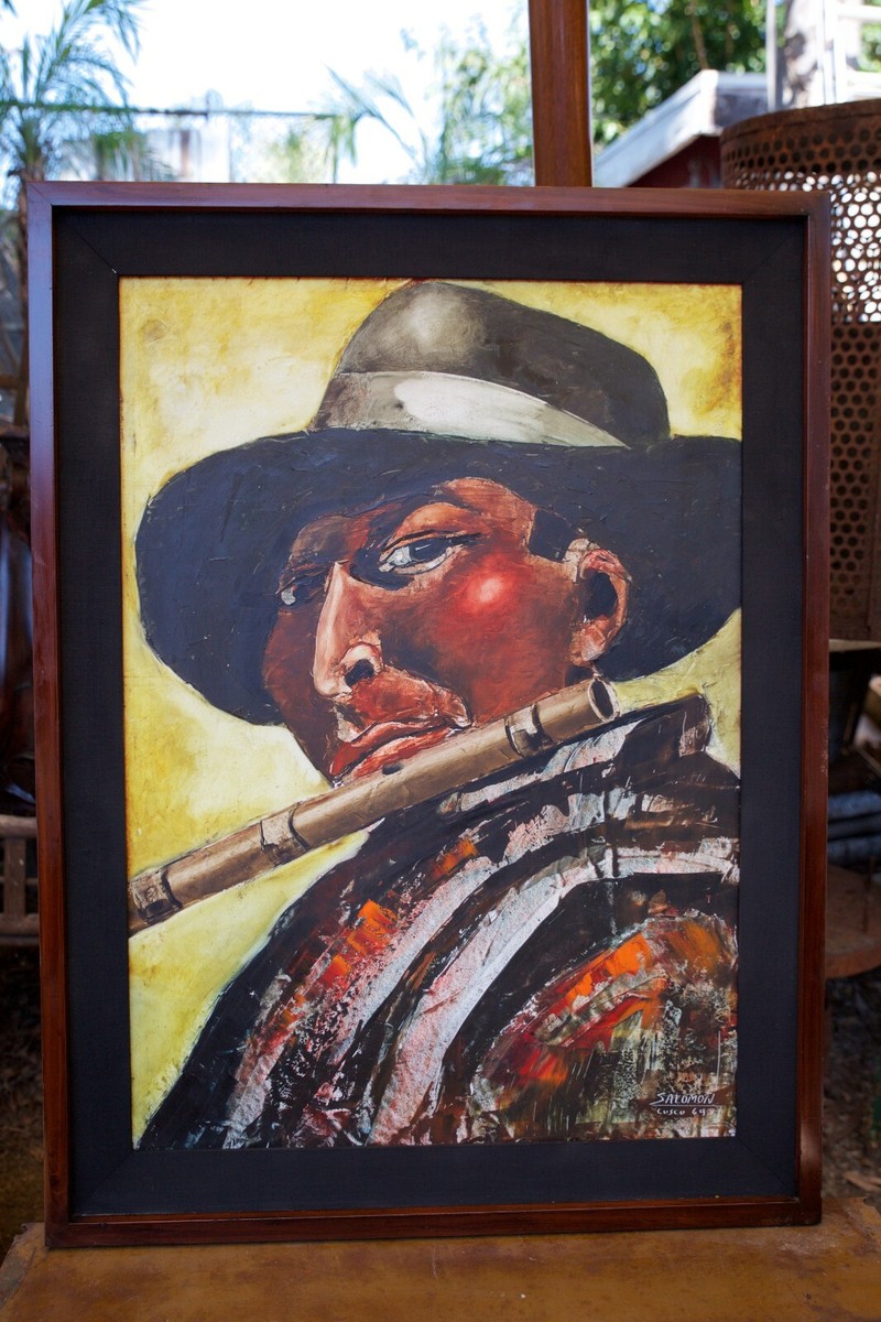 Signed Original Oil Painting By Peruvian Master Amilcar Salomon