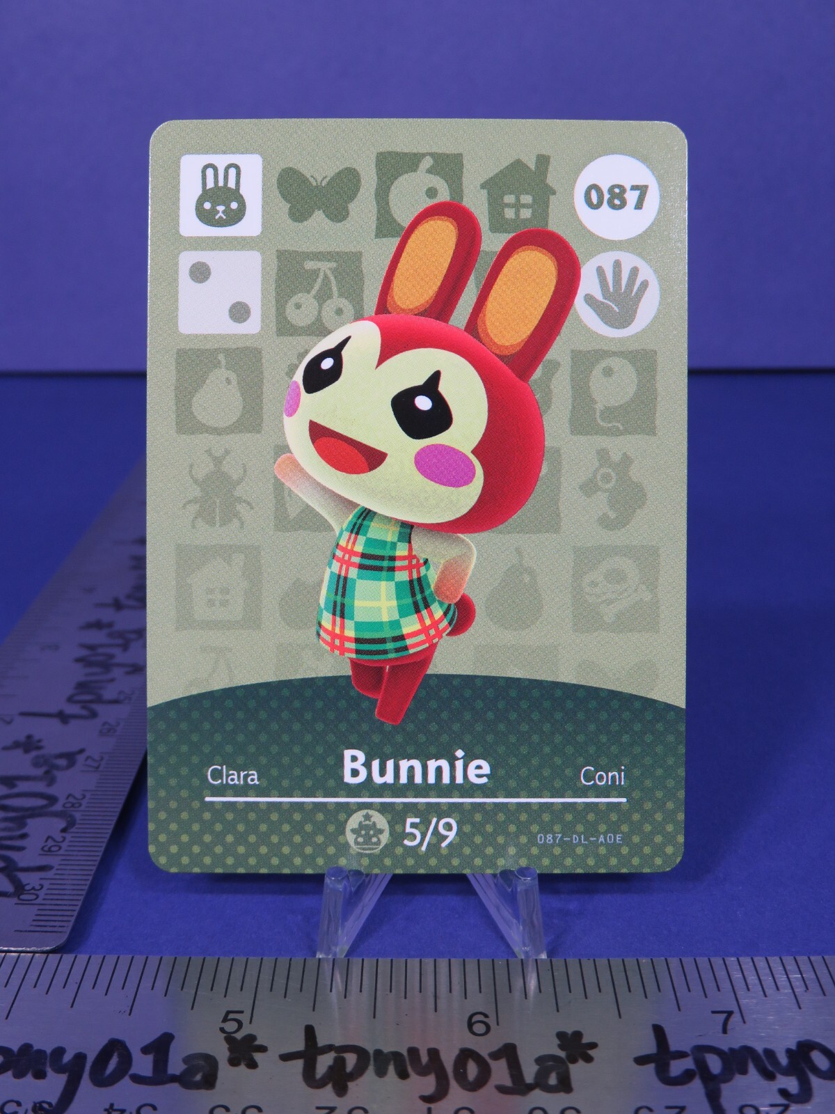 BUNNIE #087 Authentic US Pack Fresh Animal Crossing Series 1 Amiibo Card eSE