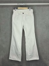 1970s Vintage Levis Big E White Tab Eclair Zipper Women Flared Boot cut Pants