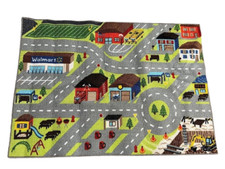 Race Car Track Rug Play Mat For Kids Toddlers Carpet Road Toy Track Floor 36X51