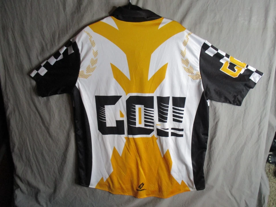 Camiseta deportiva unisex de ciclismo Scudopro GO amarilla negra blanca carreras 2XL Foto 4 de 4