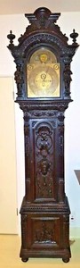 LARGE RARE ELLIOTT RJ HORNER GRANDFATHER / TALL CASE CLOCK C1890-1910