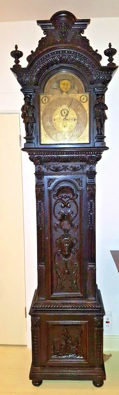 LARGE RARE ELLIOTT RJ HORNER GRANDFATHER / TALL CASE CLOCK C1890-1910