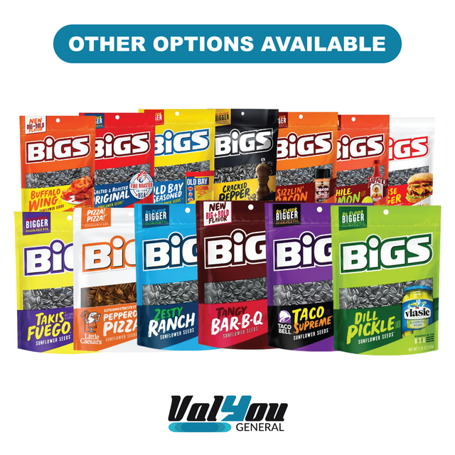 (2) Bigs Little Caesar Pepperoni Pizza Sunflower Seed Bags 5.35oz Each