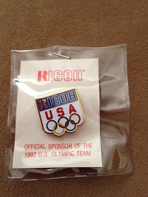 U.S. Olympic Pin 1992  Team Ricoh Sponsor Pin