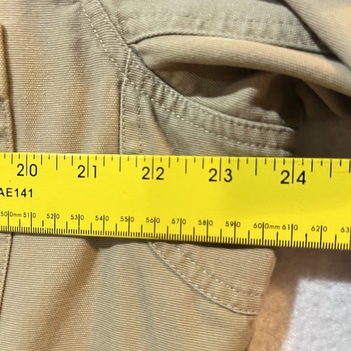 Duluth Trading Heavy Canvas Utility Blazer Mens Large Khaki Chore Barn Vintage - Picture 7 of 10