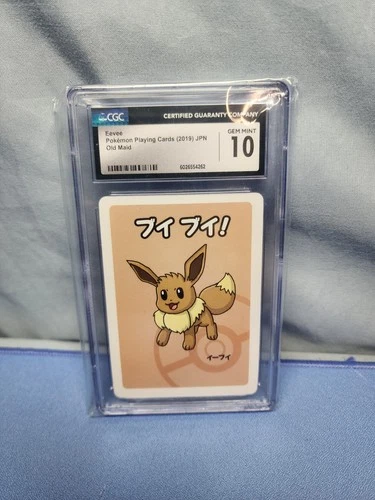 CGC 10 GEM MINT Pokemon Japanese Eevee Old Maid Playing Card Rare