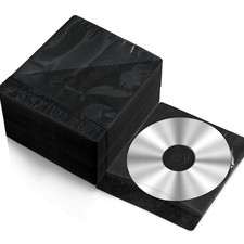 Harloon 200 Pcs Cd Dvd Sleeves Envelopes Bulk Double Sided Refill Plastic Disc H