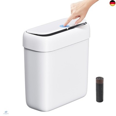 MOPUP Kleiner Badezimmer-Mülleimer mit Deckel, 8.5 l/2,2 Gallonen, schmaler 
