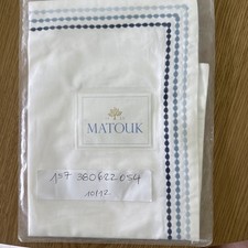 Matouk Amara Triple Pearl 300 Thread Count Cotton ONE BOUDOIR Sham Sailor Blue