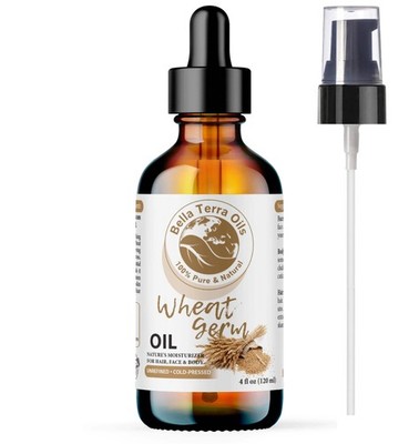 Natural Cold-Pressed Wheat Germ Oil 100% Pure Skin Hair Face Anti-Aging