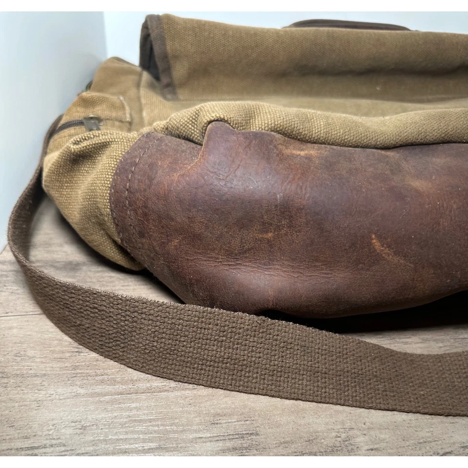 Bolso Mensajero de Cuero de Lona Rothco para Hombres Bolso Bandolera para Laptop Foto 3 de 4