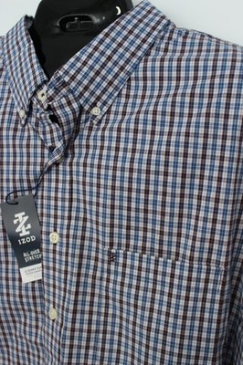 IZOD MULTI-CHECKED PERFORMANCE PLAID BUTTONED DOWN L/S DRESS SHIRT SZ: 3XLT NWT