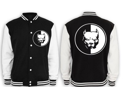 Pitbull Party Premium Collegejacke  Schwarz Dog Fun