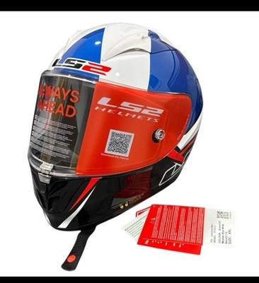 LS2 Arrow EVO Helmet Mcphee Gloss Blue/White Large  Clear Screen Was $299...
