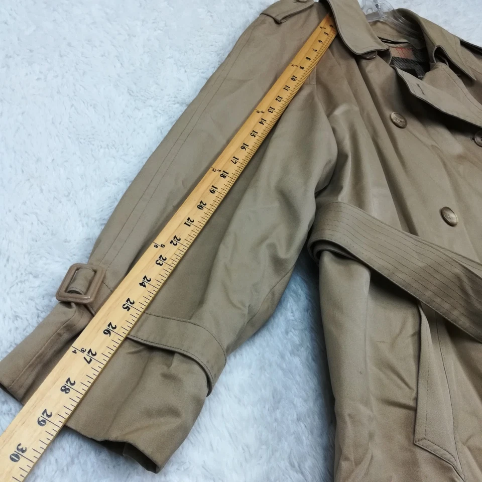 London Fog Womens Trench Coat Long Beige Double Breasted Lined Plus 20W - Image 3 of 4