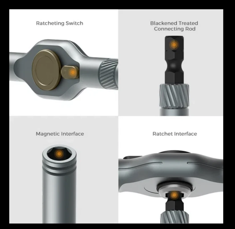 Juego de destornilladores magnéticos 42 en 1, juego de destornilladores de trinquete hágalo usted mismo multi broca Magneti&&& Foto 2 de 4