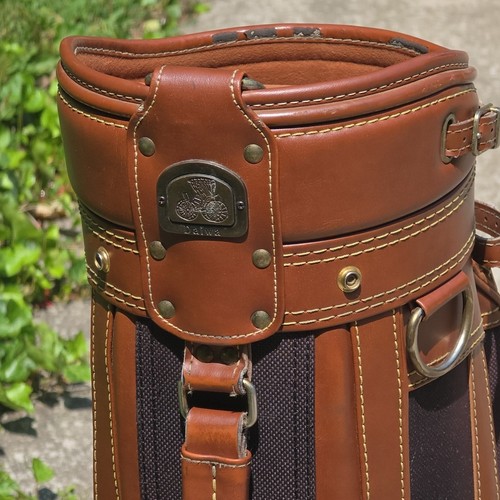 Vintage Daiwa Golf Bag Coach Collection Chocolate Brown 6 Slot No Shoulder Strap - Picture 3 of 14