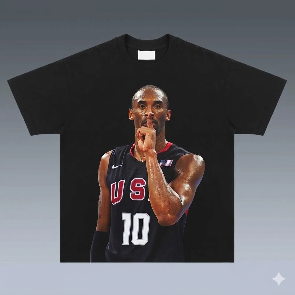 Kobe Bryant Vintage Graphic T-Shirt Retro Black Mamba Tribute Tee Number 10