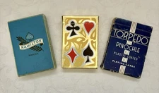 VTG Lot Of Three Decks Of Playing Cards Torpedo Brown & Bigelow Hamilton All USA