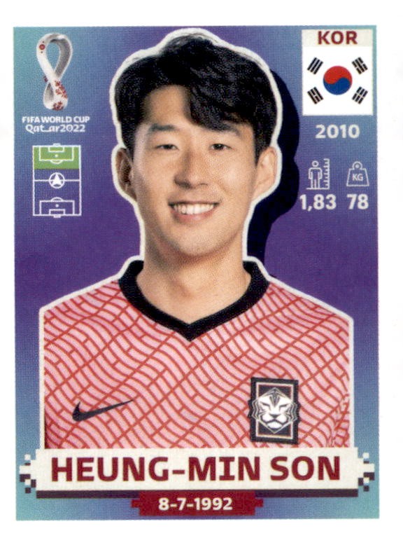 Heung-min Son Korea Republic 2022 Panini World Cup Sticker #KOR 19