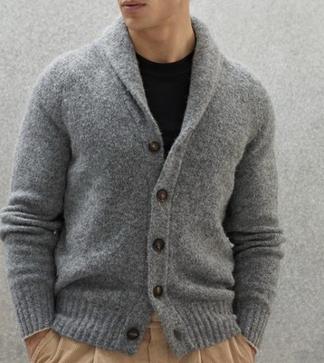 BRUNELLO CUCINELLI 'Alpaca & Wool Button-Up Shawl Cardigan Sweater