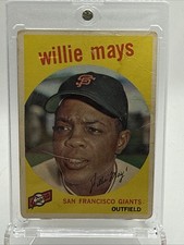 1959 Topps #50, WILLIE MAYS, San Francisco Giants HOF, Original, Poor Condition
